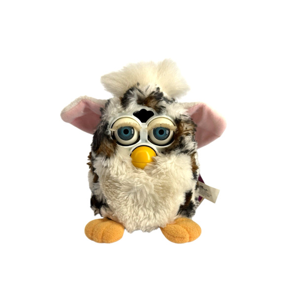 Furby Snow Leopard 1999 Tiger Electronics w/ Tag White Black Brown - Picture 2 of 8